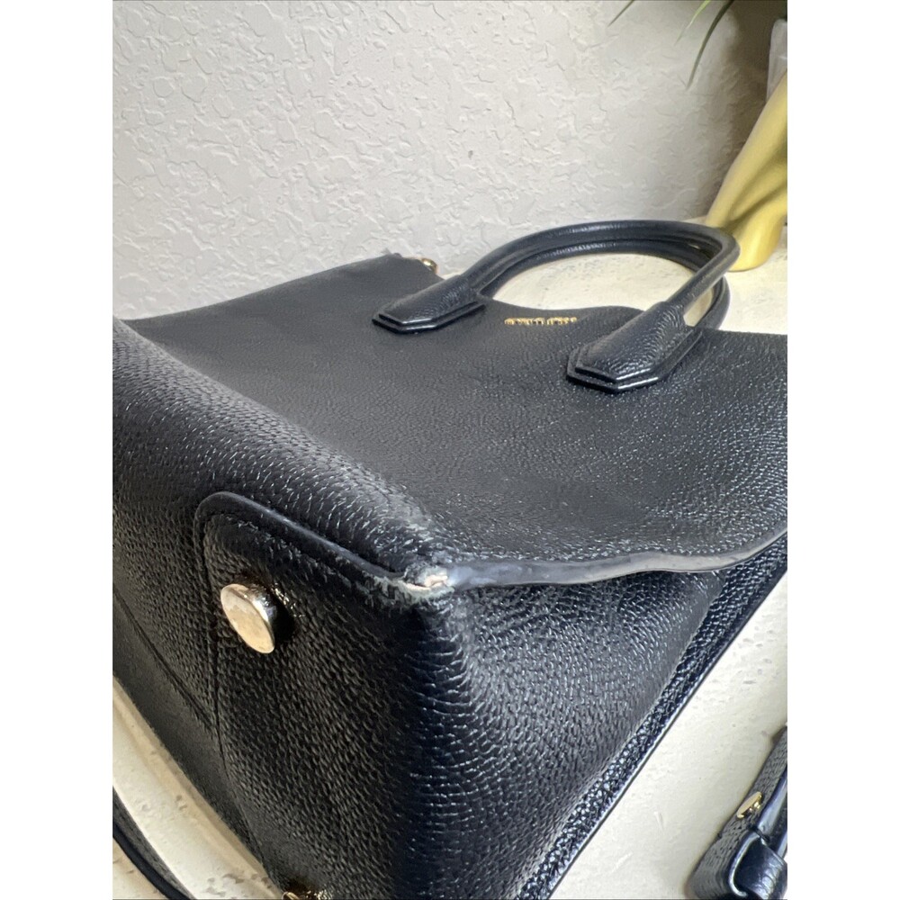 Michael Kors Mercer Large Accordion Classic Black Pebbled Leather Bag Business - Picture 8 of 16
